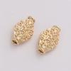 Acessórios de Joalheria DIY Cobre Banhado Cor Preservada Ouro Contas Espaçadoras com Padrão Ouro Grampos de Cabelo Feitos à Mão Adornos de Cabeça Contas para Pulseira
