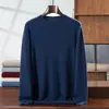 Suéter de Cachemira para Hombre con Cuello Medio Alto de Negocios Otoño/Invierno Nueva Llegada Jersey Color Sólido Capa Base Ropa Interior de Punto Holgado Simple