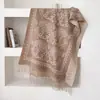 Bufanda Paisley de Doble Cara Estilo Étnico Retro para Mujer Cálida Otoño/Invierno Diseño de Nicho Borla Chal Grande Venta al por Mayor