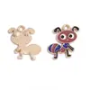 Venta al por mayor transfronteriza de accesorios para joyería DIY: colgantes de esmalte con forma de insecto de dibujos animados, collares hechos a mano, llaveros y dijes pequeños de aleación