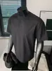Camiseta de Manga Corta Transpirable, Fresca y de Secado Rápido para Hombre, Verano, Panel de Malla, Tendencia Estilo Americano, Cuello Redondo, Color Sólido, Top de Media Manga