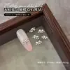 Zircônia brilhante com strass de borboleta, novos acessórios de nail art de luxo e alta qualidade, anel de strass de borboleta branco translúcido para nail art