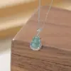 Yiluyin Plata de Ley S925 Jade Estilo Chino Retro Colgante Calabaza de la Fortuna Colgante de Plata Versátil Fábrica Venta al por Mayor