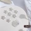 Decoraciones de Arte de Uñas de Estrella de Cinco Puntas Brillantes, Metal Hueco Transfronterizo con Pedrería Incrustada de Aleación, Pedrería de Estrella para Uñas DIY, Accesorios para Uñas