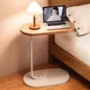 Estante de almacenamiento de mesita de noche moderno, mesa redonda pequeña, mesa auxiliar simple para sofá del hogar, mesa de café, gabinete de mesita de noche minimalista moderno para dormitorio