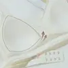 Sutiã de renda com bojo triângulo estilo francês para mulheres, fino e respirável, adequado para seios pequenos e planos, confortável, sem aro, sutiã de renda em malha sexy