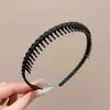 Faixa de cabeça com dentes para lavar o rosto e aplicar máscara facial masculina, antiderrapante, faixa de cabeça esportiva invisível, presilha de cabelo fosca, acessório de cabelo