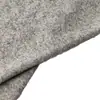 Tejido de punto de lana gris mezclado para ropa de moda casual, tela lisa para abrigos para bricolaje