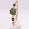 Reloj de Pulsera de Cuarzo para Mujer con Incrustaciones de Diamantes y Calcedonia, Muy Popular en Tiktok, Reloj de Cuarzo de Moda de Lujo Ligero para Mujer, Venta al por Mayor de Comercio Exterior