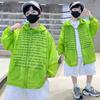 Roupas Infantis Meninos Verão Jaqueta Fina Proteção Solar 2026 Novo Verão Respirável Seda de Gelo Roupa de Proteção Solar para Crianças Mais Velhas