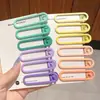 Grampo de Cabelo Colorido Gradiente Sem Costura Estilo Clip-in Franja Lateral Feminina Clip Coreia do Sul Doce Fofo Grampo Bico de Pato Acessórios de Cabelo