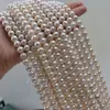 Perlas de Agua Dulce Naturales Sueltas de 9-10 mm, Casi Redondas con Superficie Ligeramente Texturizada, Perlas Enfiladas, Accesorios DIY de Perlas Zhuji