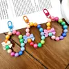 Materiales para Cadena de Teléfono Hecha a Mano DIY con Cuentas, Llavero de Nueve Colores DIY Serie Crema Cuentas Redondas de Colores