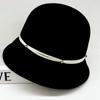 Elegante gorro de pescador estilo Hepburn de lana con diamantes de imitación para mujer, estilo francés, estilo retro, para otoño e invierno.