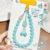 Cordón para Teléfono de Raíz de Bodhi Azul Cielo Colgante Exquisito de Zorro de Nueve Colas Lindo y Auspicioso Cordón Antiperdida para Teléfono