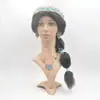 Accesorios para Sombreros de Disfraces Étnicos Árabes Lámpara Mágica de Aladdin Princesa Jasmine Diadema Azul Sombreros Venta al por Mayor