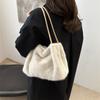 2025 nova bolsa de pelúcia feminina bolsa peluda jantar em família peluda transversal feminina bolsa de ombro tote coreana atacado