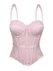 Item explosivo transfronteiriço sutiã de peixe com bolinhas camisola simples de alta qualidade com corte justo para afinar top sem alças para usar por cima sexy