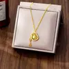 Collar de Bolsa de la Fortuna Hueca de Oro Arena Vietnamita Diseño de Moda Borla de Moneda de Cobre Cadena para la Clavícula Joyería Sencilla Fabricante