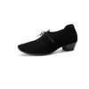 Zapatos de vestir simples de encaje con cordones de moda niche de 4 cm 2026 verano nuevo punta cuadrada tacón grueso suela blanda cómodos zapatos pequeños de cuero para mujer