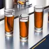 Copo de Licor de Vidro Transparente Espessado 1 Copo de Vidro de Dois Dedos Copo para Tequila e Destilados Bar Bartender Copo de Dose Reta