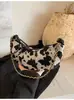 Bolso Transfronterizo Estampado de Vaca para Mujer, Gran Capacidad, Nuevo 2026 Otoño e Invierno Nicho Casual Hombro Cruzado Viajero Bolso Dumpling