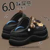 Sandalias de plataforma gruesa para mujer, modelo nuevo 2025, que aumentan la altura, cómodas, antideslizantes, para uso en exteriores, sandalias de verano de estilo ins de moda