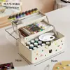 Caja de Herramientas para Estudiante de Arte Estudiante de Primaria Pintura Pintura China Escritorio Plástico Multifuncional Organizador de Pigmentos Caja