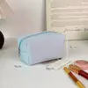 Bolsa de Maquillaje Bordada de Gasa de Gran Capacidad a Rayas Bolsa Portátil para Maquillaje de Salida Bolsa de Artículos de Tocador de Viaje