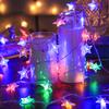 Guirnalda de Luces LED Linterna Estrella de Cinco Puntas Luz de Ambiente para Tienda de Campaña Estilo Camping al Aire Libre Decoración de Patio para Vacaciones Navideñas Guirnalda de Luces de Estrella