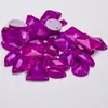 Botones Planos de Vidrio Fluorescente Weichen 20/50/100 Cosidos a Mano Diamante Tamaño Mixto Planos Fondo de Vidrio Accesorios de Costura DIY