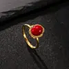 Anillo Popular Transfronterizo de Acero Inoxidable Soldado Marca Oval Incrustado Piedra Natural Anillo de Acero de Titanio Lujo Ligero Moda Anillo de Pareja Fábrica