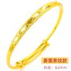 Moda Nuevo Llegado productos genuinos Joyería Vintage Simple para Mujer Cachemir Arena Oro Sólido Diseño de Nicho Pulsera