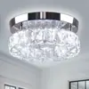 Luz Moderna Simples Quadrada de LED de Cristal para Corredor Pequena Luz de Teto para Quarto de Cama Luz Redonda de Alta Qualidade para Entrada Luz Transfronteiriça