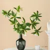 Planta Verde en Maceta Luz de Lujo Planta Biónica Interior Sala de Estar Paisajismo Pequeño Mesa de Comedor Flor Artificial Adornos Decorativos
