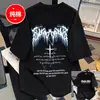 Camiseta M22 de Manga Curta para Homens e Mulheres, Marca Ins Trendy de Verão, Tamanho Grande, Novo Estilo 2026, Estilo Hong Kong, Top Soltinho de Manga Meia-Manga, Estilo Americano