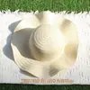 Kit de manualidades para sombrero de sol DIY, sombrero de paja ondulado con encaje, sombrero de paja de ala ancha, actividad de calentamiento para team-building al por mayor