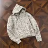 Sudadera cárdigan con capucha para hombre, estampado de leopardo, top moderno de corte holgado para otoño e invierno, chaqueta con cremallera de alta gama estilo americano