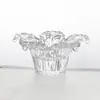 Suporte de Vela Transparente Espesso Recipiente para Aromaterapia Ornamentos de Decoração Simples Moderna Suporte de Cera de Vidro de Uso Duplo