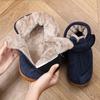 Zapatillas de Algodón Gruesas de Invierno con Talón de Bolsa Calentador de Pies Zapatos Calientes Suela Gruesa Forradas de Felpa Estilo Nuevo Personas de Mediana Edad y Mayores Zapatos de Borrego Zapatos de Algodón para Madre