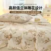 Invierno Leche Terciopelo Cama Sábanas de Cama Pieza Única Engrosado Felpa Cama Sábanas de Cama Tallado Coral Franela Colcha Manta Única Juego de Tres Piezas