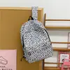 Mochila da moda com estampa de leopardo, de alto valor estético, para meninas, adequada para estudantes do ensino fundamental II, ensino médio e universitários, grande capacidade, mochila de viagem leve
