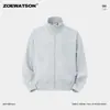 Chaqueta Casual Sencilla para Hombre Zoewatson 2026 Nuevo Producto de Invierno Sudadera tipo Cárdigan Suelta con Cuello Alto Forrada de Polar