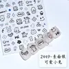 Pegatinas de Uñas Artísticas de Gato Negro Pequeño Lindo Dinámico Dibujos Animados Gato Blanco y Negro Cachorro Lazo Decoración de Uñas Pegatinas Adhesivas