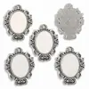 Acessórios de Joia de Liga DIY Pedra do Tempo Base Oval Pulseira Chaveiro Pingente Decorativo C114