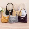 Bolso de Hombro Mediano de PU con Lentejuelas Blingbling Moda Callejera Verano 2026 Atuendo Diario para Mujer