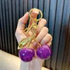 Pingente de Fruta Cereja de Resina Chaveiro de Carro de Cereja Pingente de Bolsa Presente Criativo para Mulheres
