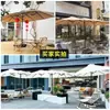 Sombrilla de tres cabezales para exteriores para jardín, terraza, villa, patio, sombrilla grande de poste central, sombrilla solar, sombrilla de parque, balcón