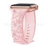 Correa de Reloj de Silicona Grabada con Láser Apple Iwatch11 Correa de Reloj Hebilla Mariposa Hebilla en Forma de Ocho Adecuada para Correa de Reloj Inteligente Apple