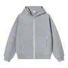 Jaqueta cardigan com capuz moderna estilo americano para homens e mulheres, outono, peso pesado 400g, design de blocos de cor da linha Hasselblad, moletom versátil